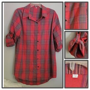 Red Plaid Shirt NWOT